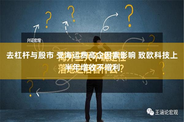 去杠杆与股市 受海运费高企因素影响 致欧科技上半年增收不增利