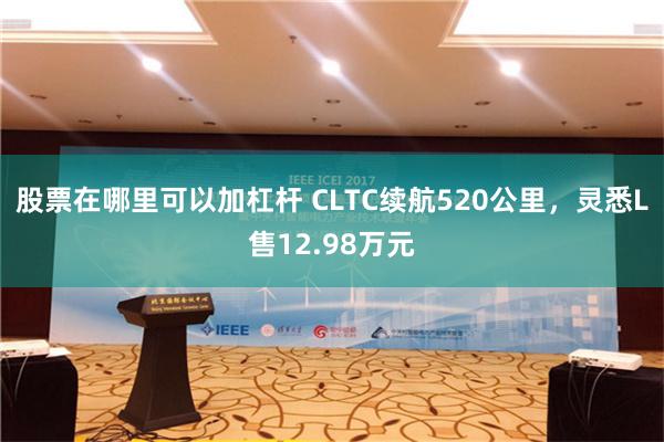 股票在哪里可以加杠杆 CLTC续航520公里，灵悉L售12.